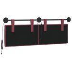 vidaXL Tête de lit suspendue Avec lumière LED Bordeaux Tissu