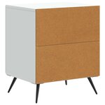 vidaXL Cabinet de chevet 2 pc Blanc 43 x 34 5 x 50 cm