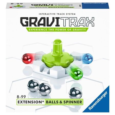 Gravitrax bloc d'action balls & spinner - jeu de construction stem - circuit de billes créatif - ravensburger- des 8 ans