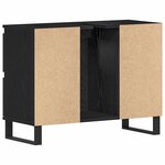 vidaXL Cabinet de salle de bain avec tiroir Chêne noir 80 x 33 x 60 cm