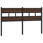 vidaXL Tête de lit chêne marron 140 cm acier et bois d'ingénierie