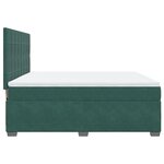 vidaXL Sommier à lattes de lit et matelas Vert foncé 180x200cm Velours