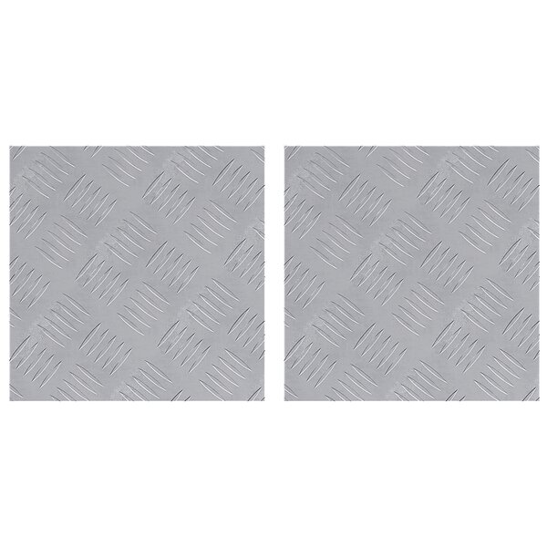 vidaXL Plaques en Aluminium à Motif 2 Pièces Antidérapantes 30x30 cm