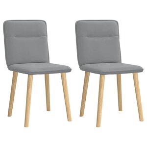 vidaXL Chaises à manger lot de 2 gris clair tissu
