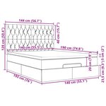 vidaXL Cadre de lit ottoman avec matelas vert foncé 140x190 cm velours