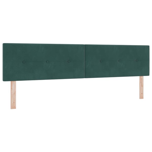 vidaXL Tête de lit LED avec des lumières à LED Vert 200 cm Polyester
