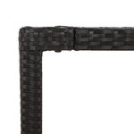 vidaXL Mobilier à dîner de jardin 9Pièces et coussins noir résine tressée