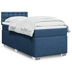 vidaXL Sommier à lattes de lit avec matelas Bleu 80x200 cm Tissu