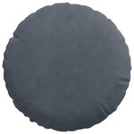 vidaXL Coussins de siège 2 Pièces Gris foncé Ø 40 x 13 cm Velours