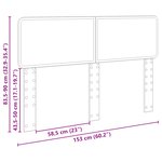 vidaXL Tête de lit Chêne noir 150 cm Bois d'ingénierie