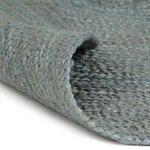 vidaXL Tapis fait à la main Jute Rond 210 cm Vert olive