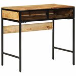 vidaXL Bureau d'écriture avec étagère Marron 80 x 50 x 75 cm
