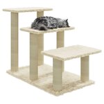 vidaXL Arbre à chat avec griffoirs en sisal Crème 50 5 cm