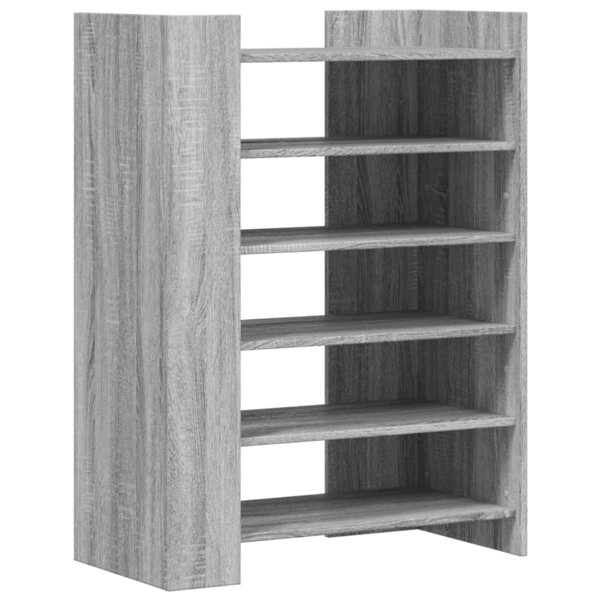 vidaXL Armoire à chaussures Sonoma gris 74 5x37 5x100 cm