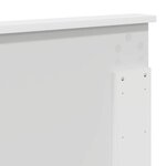 vidaXL Tête de lit avec tête de lit Blanc 160 cm Bois d'ingénierie