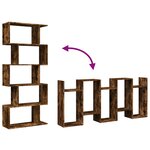 vidaXL Étagère séparatrice de pièce à 5 niveaux chêne fumé 70x24x161cm