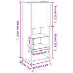 vidaXL Meuble TV avec lumières LED blanc 40 5x30x102 cm