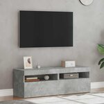 vidaXL Meubles TV avec lumières LED 2 Pièces gris béton 60x35x40 cm