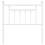 vidaXL Tête de lit métal blanc 80 cm