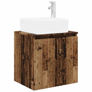vidaXL Vanité de lavabo mural Bois ancien 49 5 x 41 x 63 cm