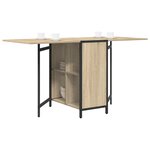 vidaXL Table à dîner 144 x 60 x 75 cm Bois d'ingénierie Chêne Sonoma