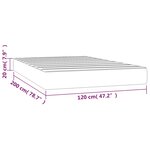 vidaXL Matelas de lit à ressorts ensachés Marron 120x200x20 cm