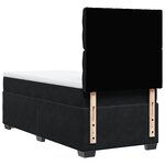 vidaXL Sommier à lattes de lit avec matelas Noir 90x190 cm Velours