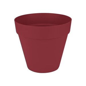 Pot de fleur Loft Urban Rond avec roues - Rouge Ø 48.5 x hauteur 45 cm - Extérieur 100 recyclé