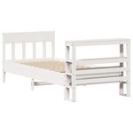 vidaXL Cadre de lit sans matelas blanc 75x190 cm bois de pin massif