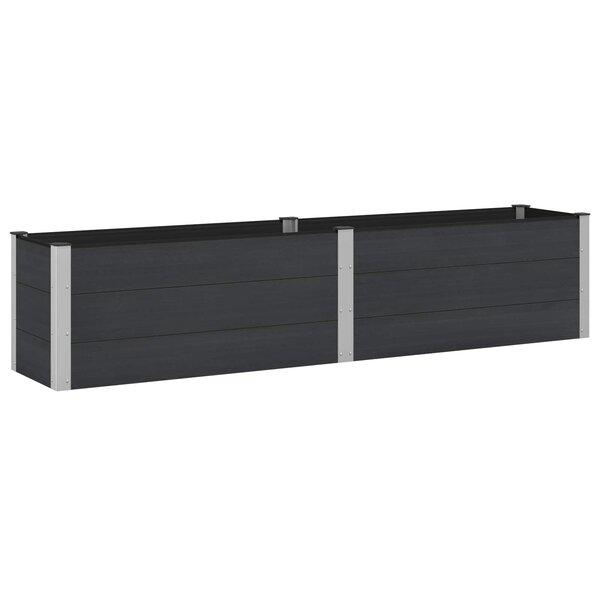 vidaXL Jardinière surélevée Noir 250 x 50 x 54 cm