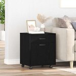 vidaXL Meuble roulant Chêne noir 45 x 38 x 54 cm Bois d'ingénierie