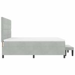 vidaXL Lit à ressorts avec matelas Gris clair 180 x 200 cm Velours