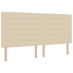 vidaXL Lit à ressorts avec matelas Crème 200 x 200 cm tissu