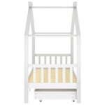vidaXL Cadre de lit enfant avec tiroirs blanc pin massif 90x200 cm