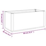 vidaXL Jardinière marron clair 80x36x35 cm PP