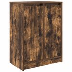 vidaXL Armoire à chaussures chêne fumé 57x34x76 cm bois d'ingénierie