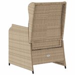 vidaXL Banc de jardin avec coussin 2 Pièces Beige Poly rotin