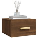 vidaXL Tables de chevet murales 2 Pièces chêne marron 35x35x20 cm