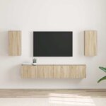 vidaXL Meuble TV mural 2 Pièces Sonoma 30 x 31 x 60 cm Bois d'ingénierie