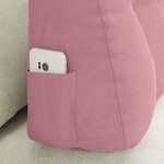 vidaXL Coussin de Dos Rose 80 x 24 x 50 cm Velours