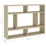 vidaXL Étagère murale Chêne sonoma 75x16x55 cm Bois d'ingénierie