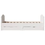 vidaXL Cadre de lit sans matelas blanc 90x190 cm bois de pin massif