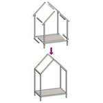 vidaXL Portant de bois chauffage anthracite 40x25x60 cm