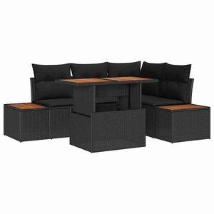 vidaXL Ensemble de salle à manger pour jardin 5 Pièces Noir  Marron