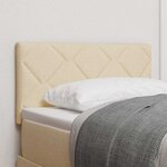 vidaXL Tête de lit style blocs de diamant crème 80 cm en tissu