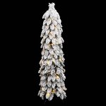 vidaXL Sapin de Noël artificiel pré-éclairé avec 80 LED/neige floquée