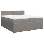 vidaXL Sommier à lattes de lit avec matelas Taupe 200x200 cm Tissu