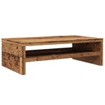 vidaXL Support de moniteur vieux bois 42 x 24 x 13cm bois d'ingénierie