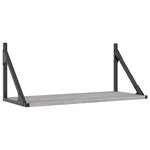 vidaXL Étagères murales 2Pièces sonoma gris 60x25x25 5 cm bois ingénierie