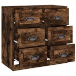 vidaXL Buffet chêne fumé 70x35 5x67 5 cm bois d'ingénierie
